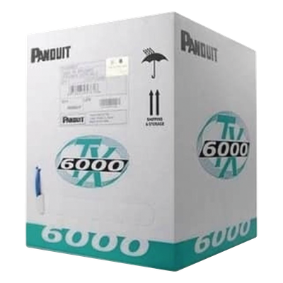 Bobina de Cable UTP 305 m. de Cobre, TX6000™ PanNet, Reelex, Blanco, Categoría 6 Mejorado (23 AWG), PVC (CMR, Riser), de 4 pares