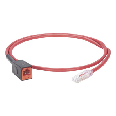 Cable de Prueba Para Plugs Rj45 de Terminación en Campo (MPTL), Cat6A, UTP, 1 Metro, Color Rojo