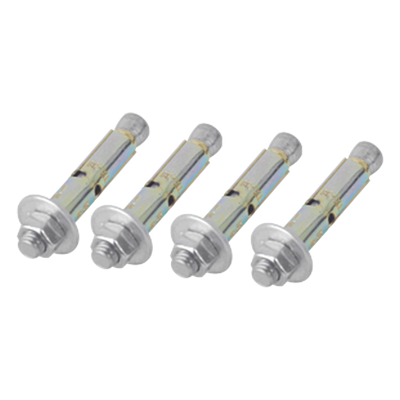 Kit de 4 Piezas de Taquete Tipo Barrenancla con Tornillo de 3/8" X 3" con Taquete de 1/2".