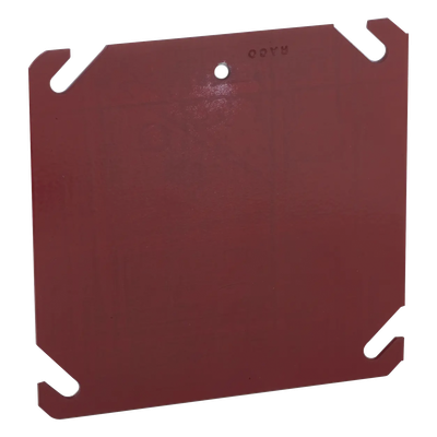 Tapa Cuadrada Para Caja Galvanizada de 4" / Color Rojo.
