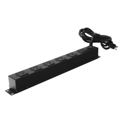 Tomacorriente multiple horizontal para rack de 19in, 6 contactos (THE0040092001001)
