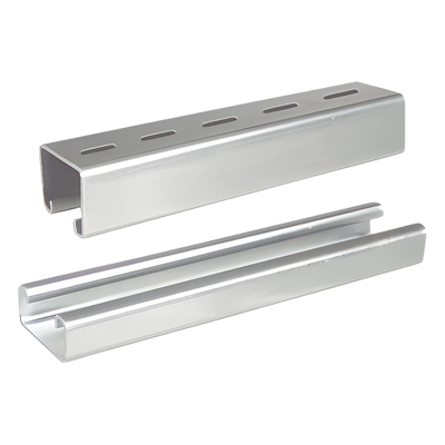 Unicanal liso 4x2 cm, 3000 mm de Longitud, con acabado ElectroZinc