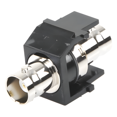 Módulo Acoplador Coaxial Tipo BNC, Keystone, de 50 Ohms, Color Negro