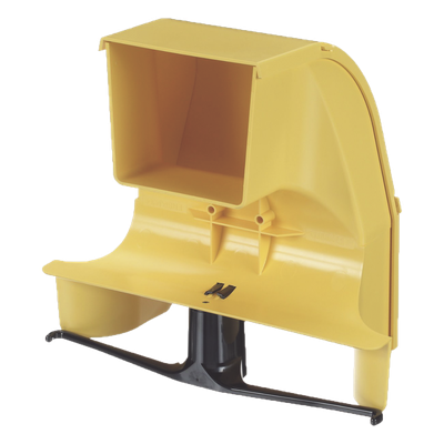 Bajada Para Canaleta FiberRunner™, Uso con Medidas 4x4, 6X4, 12X4, o 24X12, Con Reducción a 4X4, Color Amarillo