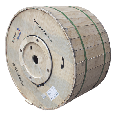 Carrete de 4 km de Fibra Óptica Aérea Mini ADSS (ASU) G.652D, Monomodo de 8 Hilos, Exterior, Span 60, Loose Tube, Preformado Compatible: LP-RP0406