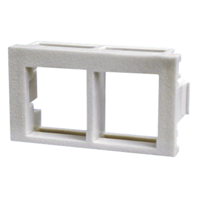 Inserto Plano de 1/3, Espacio para Dos Módulos Keystone, Color Blanco