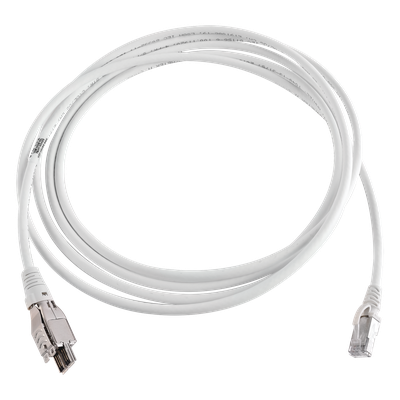 Patch Cord TERA Cat6A 1/10G Ethernet, de 4 pares y conector modular, LS0H, Color Marfil, 2m