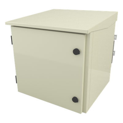 Gabinete para Poste/Torre/Pared de Exterior con Ventiladores y Termostato con Rack de 19" de 9 U. 