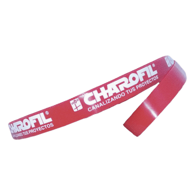 Rollo de Cinta Strap, 20 mm de Ancho, 25 metros de Largo, Color Rojo