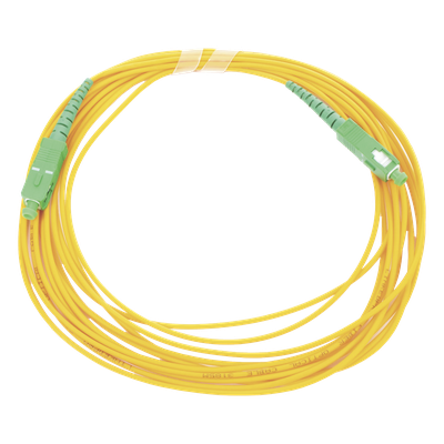 Jumper de Fibra Óptica Monomodo SC/APC - SC/APC Simplex, color amarillo, 5 metros