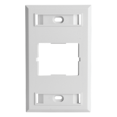 Placa de Pared CT, Para un Acoplador, Color Blanco, Versión Bulk (Sin Empaque Individual)