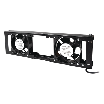 Kit de 2 Ventiladores 110 Vca (12 x 12 cm) con Clavija para Gabinete de Piso.