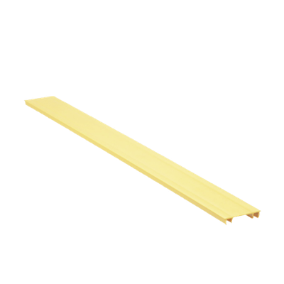 Tapa para Canaleta Ranurada Tipo H, de 2 in de Ancho, 1828.8 mm de Largo, Color Amarilo