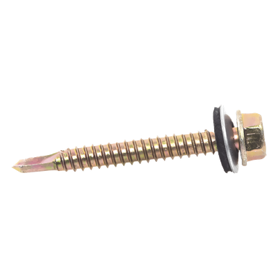Tornillo Punta Broca Sello Montado 6.5 X 50 mm (1/4" X 2") Caj. C/100pz.