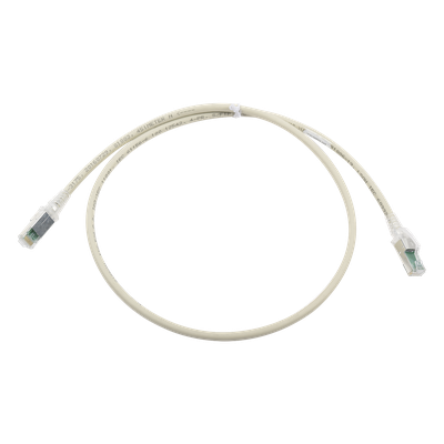 Patch Cord Z-MAX Cat6A S/FTP, CM/LS0H, 3ft, Color Gris, Versión Bulk (Sin Empaque Individual)