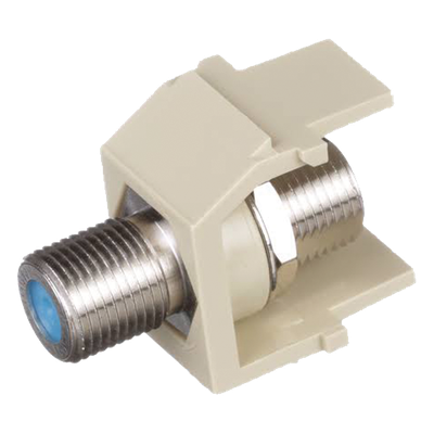 Módulo Acoplador Coaxial Tipo F, Keystone, de 75 Ohms, 3.0 GHz, Color Marfil