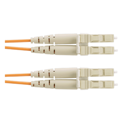 Jumper de Fibra Optica Multimodo 62.5/125 OM1, LC-LC Duplex, OFNR (Riser), Color Naranja, 2 Metros