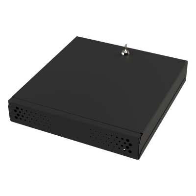 Gabinete Metálico para DVR/NVR. Tamaño Max. de DVR/NVR: 445 x 88 x 400mm (An.xAl.xProf.). Compatible con Fuente SLIM.