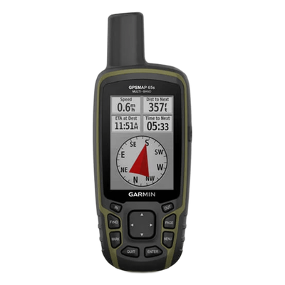 GPSMAP 65S Portátil para Actividades Outdoor / Pantalla TFT Transflectiva 2.6 Pulgadas / Resolución 160x240 Pixeles / Brújula de 3 Ejes / Altímetro Barométrico / Compatible con GPS, GLONASS, Galileo, QZSS / Memoria 16 GB