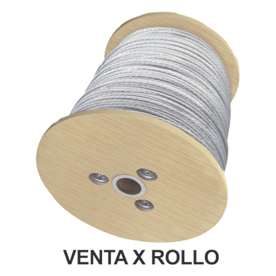 Rollo o carrete de 2000 Metros de Retenida de 1/8" de Alta Resistencia, Galvanizado clase A.