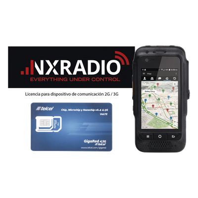KIT Radio TE580PLUS + Licencia NXRADIOTERMINAL + SIM Telcel 1GB
