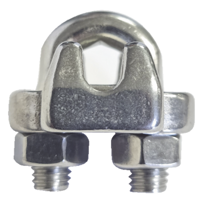 Nudo/ Perro/ Abrazadera Acero Forjado para Cable de 1/4", Acero Inoxidable.