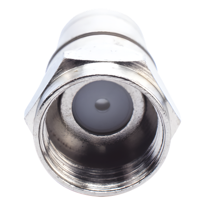 Conector F Macho Plegable, Con PIN para Cable RG-59, Cuerpo de Bronce Niquelado.