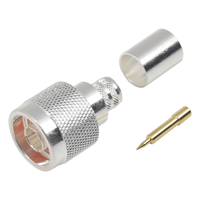 Conector N Macho de Anillo plegable para cables LMR-400, 9913, CNT-400, RG8/U-SYS, RFLASH-1113, 8214.