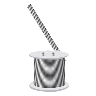 Cable Retenida 7 Hilos, Resistencia 2154 Kg. Diámetro 1/4" (Precio por Metro).