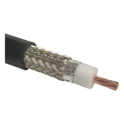 Cable Coaxial 50 Ohm, tipo RG-8 Ultra Flexible, Cobre Trenzado de Núcleo, Cinta de Aluminio y Malla de Cobre Estañado para el Blindaje, Velocidad de Propagación de 83%, Polietileno.