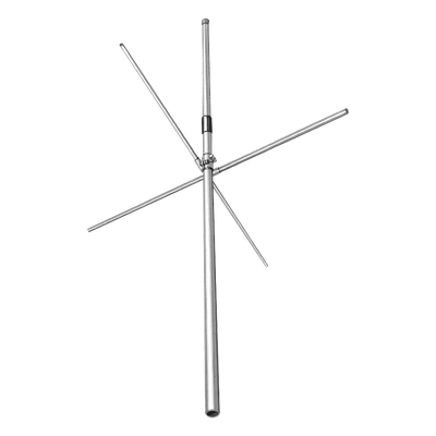 Antena Omni en Banda Aérea con Plano de Tierra, 118-138 MHz, 2.5 dBd, Ajustable el Ancho de Banda desde 1.6-2.1 %, 250 Watt, N Macho.