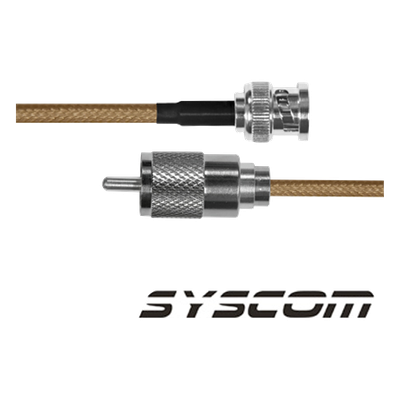 (1 pza) Jumper con cable LP142, conectores BNC Macho/UHF (PL-259) Macho.