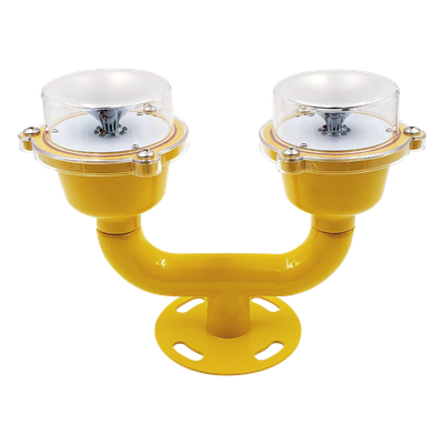 Lámpara de Obstrucción Doble color Rojo / IP65 / Luz fija o parpadeante / Voltaje de Operación 110 AC / 220 AC