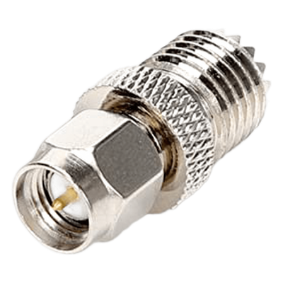 Adaptador en Línea, de Conector SMA Macho a Mini-UHF Hembra, Níquel/ Oro/ Teflón.Au/Teflón.