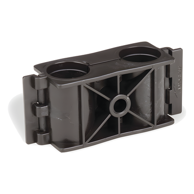 Sujetador de Doble Click para Cable Coaxial de 1/2 Pulgada - Paquete de 10 Piezas