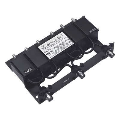 Duplexer Compacto Móvil, 806-869 MHz, 5/10 MHz Sep., 50 Watt, 70 dB, Rechazo de Banda,