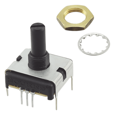 Potenciómetro Cuadrado 22 mm, 5k Ohm, 3/4 Watt, 1 Vuelta / Montaje en Panel del Monitor de Servicio COM-3 (PCW1J-B24-KAB502L).