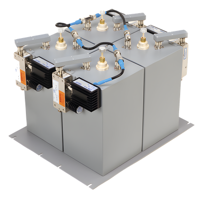 Combinador 440-512 MHz, para 4 Canales, 125 Watt, 200 KHz (min.) de Sep. Tx-Tx, 2 Circ. N Hembra.
