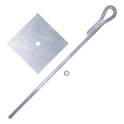 Ancla para Retenida para Muro con Ojo de Llave Galvanizado por Inmersión en Caliente (Requiere Placa Igualadora).