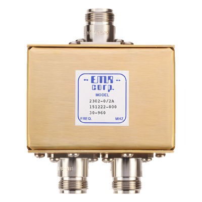 Divisor de Potencia EMR de 2 Vías, 30-960 MHz, 0.5 Watt, Conectores N Hembra.