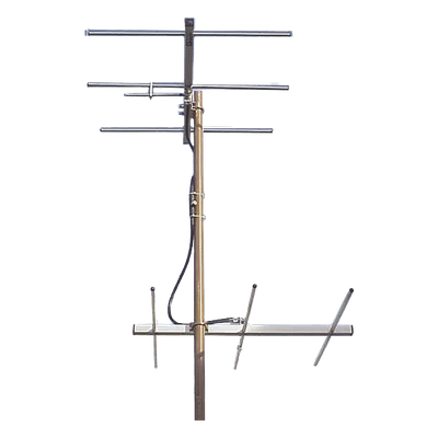 Juego de 2 Antenas Bi-direccionales de 3 elementos para TV, 3 dB, Canal 8