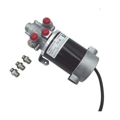Bomba Hidráulica Reversible PUMP-3 / 12V DC / Flujo 1.6L (98 cu.in) por Minuto / Cilindro 160-550 cc (9.8 - 33.5 cu.in) / Conexiones ORB / Incluye 3 Adaptadores ORB-5 a 9/16 UNF / Compatible con SteadySteer