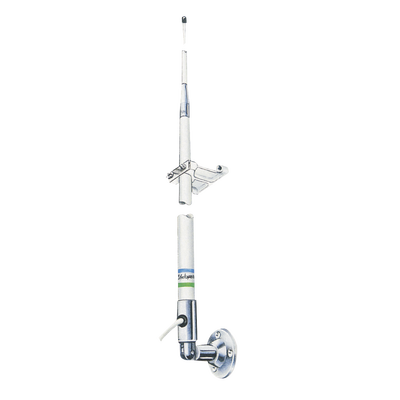 Antena Marina VHF Para Embarcación / Ganancia de 9 dB / Potencia de Entrada de 50 Watts / Incluye Cable Coaxial RG-58 de 20 Pies 