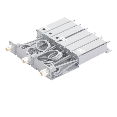 Duplexer SYSCOM en VHF, 6 Cav. 148-160 MHz, 50 Watt, 5 MHz Sep. Rechazo de Banda, N Hembras.
