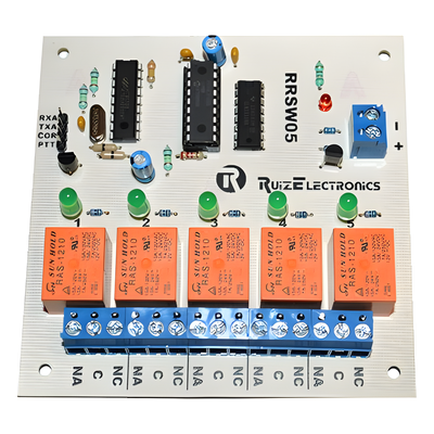 Tarjeta decodificadora para radio switch 5 zonas con DTMF.