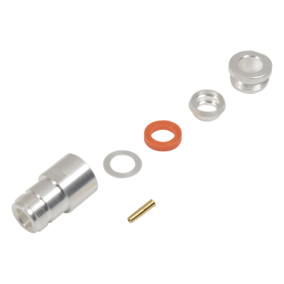 Conector N Hembra de anillo plegable para cables RG-8/U (BELDEN 8237), RG213/U (8267), RG214 (8268).