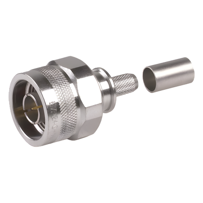 Conector N Macho Plegable con Pin Cautivo para cables RG8X, LMR240, 9258.