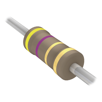 Resistencia Axial de Película de Carbón de 4.7 Ohm, 1/4 Watt, 5% 