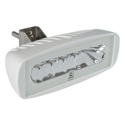 Luz led marina Caprera2 con bracket, emite luz color blanco y azul de 1000 lúmenes, fabricado bajo norma de protección IP67.