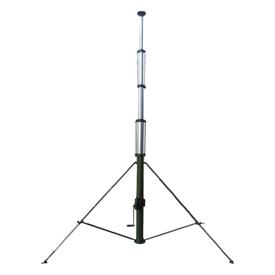 Mástil Telescópico Retraible Manual de 9 metros con Accesorios. Incluye Tripie.